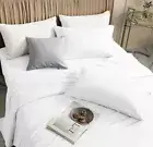 LBR02M 100% bamboo bed sheets Twin XL Size Soft 4-Piece Bedding Set White