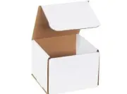 Pick Quantity! 1-200 5x5x4" White Corrugated Mailer Small Folding Square Boxes
