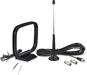 Bingfu FM Radio Antenna with Magnetic Base and AM Loop Aerial for Denon Pioneer Onkyo Yamaha Marantz Indoor Digital HD Radio FM Bluetooth Stereo Receiver AV Audio Vedio Home Theater Receiver Tuner