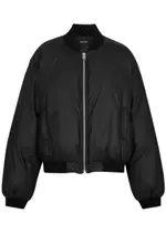 Meotine Sol Faux Leather Bomber Jacket - Black - M/L (UK14 / L) M/L (UK14 / L)