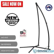 Hammock Frame Chair Stand Powder Coated Steel Garden A-Shape Swing Holder Black
