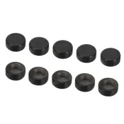 10pcs M10 15x6mm Lamp Finial Cap Knob Flat Screw Cap Nut Bolt Cover Black