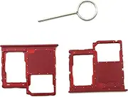 Single SIM Tray for Samsung Galaxy M01 Core SM-M013F with SIM Eject Tool red
