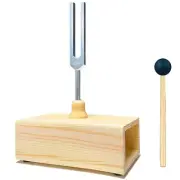 528Hz Tuning Fork with Resonance Box, Aluminum Alloy, Wooden Speaker,9524