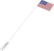Parliky Tail Flag for Boys and Girls Bike Bike Safety Flag Sturdy Glass Fiber Flag Pole Decorative Bike Flag Set American Flag Easy to Assemble