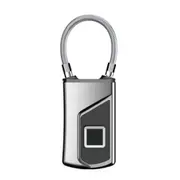 L1 Fingerprint Padlock Smart Security Door Lock IP66 Waterproof Keyless Unlock - Silver