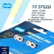 2 Pairs KMC Bicycle Chain Missing Link 10 Speed CL559R Silver