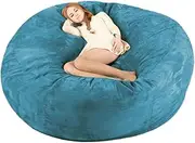 Bean Bag Chair: Giant 7FT Memory Foam Furniture Bean Bag - Big Sofa with Soft Micro Fiber Cover (Filling Not Included),Blue B-180X80cm