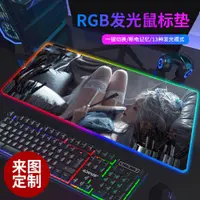 在飛比找蝦皮購物優惠-【發光電競滑鼠墊】RGB發光鼠標墊游戲鼠標墊電競酒店發光鼠標