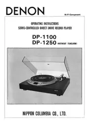 Denon DP-1250 Turntable Owners Manual