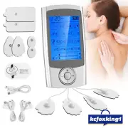 TENS EMS Machine Muscle Stimulator Full Body Massager Back Pain Relief 16 Modes