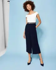 Ted Baker Flawraa Off-the-Shoulder Culotte Jumpsuit TB 0, US 0-2