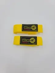 Wrap-It Storage Quick-Strap Cord Wraps, 12 Inch (2 Pack) Yellow - Hook and Loop