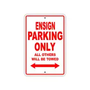 Ensign Parking Only Boat Ship Yacht Marina Dock Notice Aluminum Metal Sign
