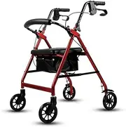 Self-propelled Rollators Walking Frame Walking Frames Convenient Foldable Elderly Walker Shopping Cart Aluminum Alloy Multi-Function Four-Wheeled Walker Comfortable Anniversary