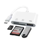 2pcs OTG card reader three in one type-C to USB SD + TF multipurpose adapter