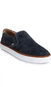 Allen Edmonds Men's Alpha Woven Slip-on Sneaker Navy Blue Sea Suede Size 9.5