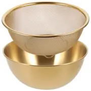 Rice Washer Strainer Stainless Steel Drain Basket Widened Edges Colander