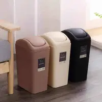 在飛比找蝦皮購物優惠-Black dustbin with cover and c