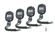 4 Digital Stopwatch, Large LCD Screen Count Up Timer with Time Calenda...