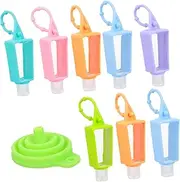 1Set Portable Bottle with Protective Holder Travel Friendly Containers for Liquid Soap Hand Gel and Emulsions Random Colors