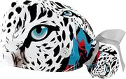 [YTYVAGT] 2-Pc,Gourd-Shaped Working Cap,Fisherman Hat with Buttons and Cotton Sweatband,Colorful Animal Leopard Pattern