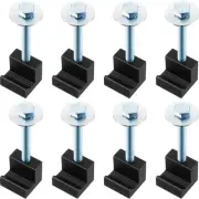 Frienda 8 Pieces Truck Tool Box Mounting Kit Black J Hook Tie Down...
