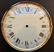 NEW 8" ROUND GOLD CLOCK FACE WITH CONVEX GLASS CLOCK FACE