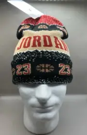 Jordan Beanie Hat Big Kids Size 8-20 #23 Logo Michael 9A0853-023 NWT Multicolor