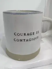 COURAGE IS CONTAGIOUS MUG. COURAGE IS CONTAGIOUS COFFEE MUG. COURAGE MUG.B361