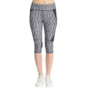 New CALVIN KLEIN Women's Space-Dyed High Waist Cropped Capri Leggings PF6P0803