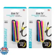 Nite Ize Gear Tie Cordable Twist Tie - Flexible Ties for Cord Management - Re