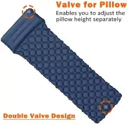 Ultralight Sleeping Mat with Pillow-Compact Inflatable Camping Air Mattress Pad