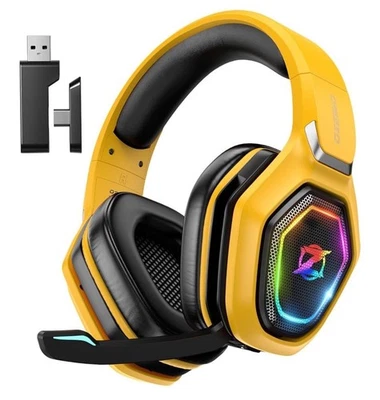Ozeino 2.4GHz Wireless Gaming Headset with Flip Mic Bluetooth Headphones
