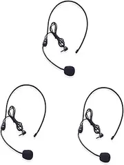 3pcs Microphone Loudspeaker Headset 3.5mm Plug Easy to Carry for Education Retail
