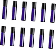 Healeved 12Pcs Ball Bottles Portable Glass Essential Oil Perfume Dispensing Containers Travel Friendly Refillable Bottles with Smooth Balls for Liquid Applications