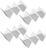 4Pcs Taco Holders Stainless Steel Taco Stand Double Sided Use Safe and Reliable Taco Stand for Home Restaurant