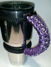 Paracord Handle for 40oz,30oz,or 20ozYeti Ozark & Rtic Purple Camo & Acid Purple