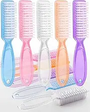 10-Piece Nail Brush Set - Ergonomic Manicure and Pedicure Brushes for Cleaning Fingernails and Toes, Assorted Colors
