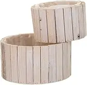 Cestos Redondos de Madera Marron