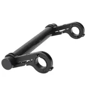 Bike Handlebar Extension Bracket Double Mountain Bike Handlebar Lamp Holder Handlebar Extender - Black