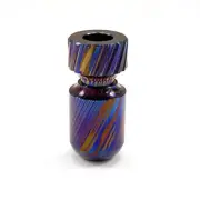TITNAER EDC Titanium Timascus Key Knife Parachute Cord Bead Pendant Lanyard