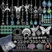 HYBEADS DIY Suncatchers, 400pcs Sun Catchers Making Supplies Kit Art and Crafts for Adults Hanging Prism Sun Catcher with Crystals Rainbow Maker for Indoor Window Home Wedding Garden Christmas Decor