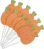 Luxshiny Carrot Cake Toothpicks 24pcs Easter Cake Decorations for Party Dessert Toppers for Cupcake Ice Cream