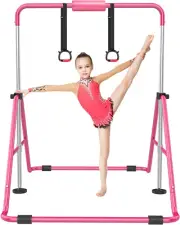 Gymnastic Bars for Kids with Adjustable Height, Folding Gymnastic Training Kip B