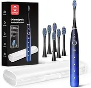 Oclean Electric Toothbrush for Adults, 150 Days Battery Life Electric Toothbrush, USB Rechargeable Sonic Travel Toothbrush with 6 Brush Heads & Travel Case, 5 Modes and Smart Timer