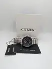 Citizen Eco-Drive Mens Blue Dial Silver Case Chronograph Diver Wristwatch