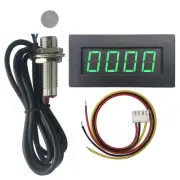 DIGITEN 4 Digital Green LED Tachometer RPM Speedometer + Hall Proximity Switch