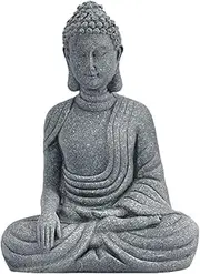 1pc Buddha Statue Ornament Maitreya Buddha Figure Zen Garden Buddha Buddhist Statue Stone Buddha Statue Zen Decor Meditating Figurine Buddhism Statue Sitting Mini Sandstone