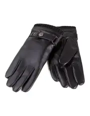 [Ozwear Ugg] Silver Stud Tab Touch Screen Glove in Black